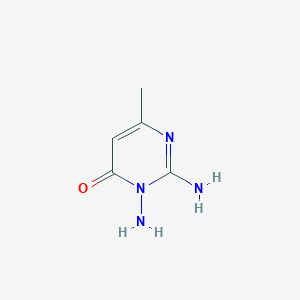 molecular formula C5H8N4O B1268662 2,3-Diamino-6-methylpyrimidin-4(3h)-one CAS No. 35523-64-9