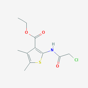 molecular formula C11H14ClNO3S B1268663 2-[(氯乙酰)氨基]-4,5-二甲基噻吩-3-羧酸乙酯 CAS No. 60442-34-4