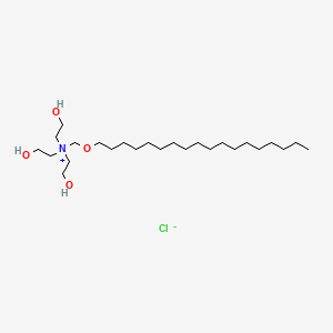 molecular formula C25H54ClNO4 B12686652 Tris(2-hydroxyethyl)-((octadecyloxy)methyl)ammonium chloride CAS No. 94248-85-8