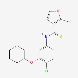 3-Furancarbothioamide, N-(4-chloro-3-(cyclohexyloxy)phenyl)-2-methyl-