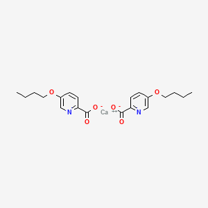 molecular formula C20H24CaN2O6 B12686741 calcium;5-butoxypyridine-2-carboxylate CAS No. 89816-15-9