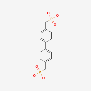 molecular formula C18H24O6P2 B12686766 Tetramethyl ((1,1'-biphenyl)-4,4'-diylbis(methylene))bisphosphonate CAS No. 27344-43-0