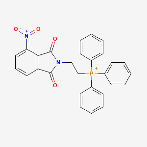 molecular formula C28H22N2O4P+ B12686776 4-(Hydroxy(oxido)amino)-2-(2-(triphenylphosphoranyl)ethyl)-1H-isoindole-1,3(2H)-dione CAS No. 65273-54-3