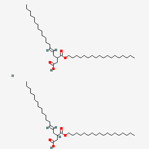 molecular formula C76H144CaO8+2 B12686844 Calcium di-1-octadecyl bis(2-hexadecenylsuccinate) CAS No. 84540-43-2