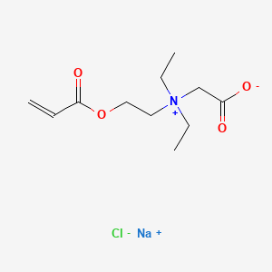 molecular formula C11H19ClNNaO4 B12686849 (2-(Acryloyloxy)ethyl)(carboxymethyl)diethylammonium chloride, sodium salt CAS No. 45168-72-7