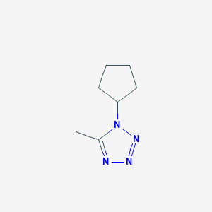 molecular formula C7H12N4 B12686868 1H-Tetrazole, 1-cyclopentyl-5-methyl- 