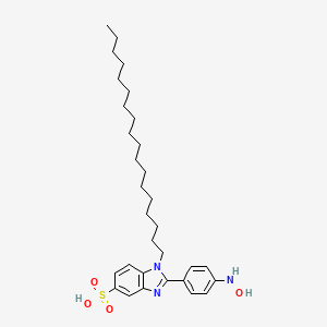 molecular formula C31H47N3O4S B12686890 2-(4-(Hydroxyamino)phenyl)-1-octadecyl-1H-benzimidazole-5-sulphonic acid CAS No. 94134-62-0