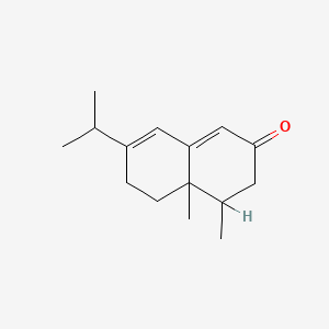 molecular formula C15H22O B12686899 4,4a,5,6-Tetrahydro-7-isopropyl-4,4a-dimethylnaphthalene-2(3H)-one CAS No. 93840-79-0