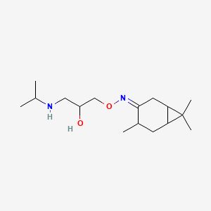 Bicyclo(4.1.0)heptan-3-one, 4,7,7-trimethyl-, O-(2-hydroxy-3-((1-methylethyl)amino)propyl)oxime