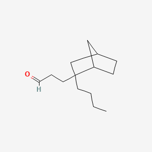 molecular formula C14H24O B12686936 3-(2-Butylbicyclo[2.2.1]hept-2-YL)propionaldehyde CAS No. 97403-90-2