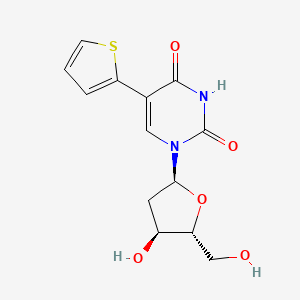 1-(4-Hydroxy-5-hydroxymethyl-tetrahydro-furan-2-yl)-5-thiophen-2-yl-1H-pyrimidine-2,4-dione