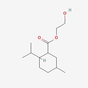 molecular formula C13H24O3 B12686966 2-Hydroxyethyl 2-(isopropyl)-5-methylcyclohexanecarboxylate CAS No. 38705-98-5