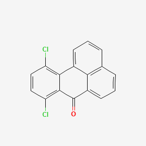 molecular formula C17H8Cl2O B12686971 7H-Benz[de]anthracen-7-one, 8,11-dichloro- CAS No. 42530-53-0