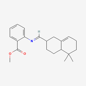 molecular formula C21H27NO2 B12686985 Methyl 2-(((octahydro-5,5-dimethyl-2-naphthyl)methylene)amino)benzoate CAS No. 94021-71-3