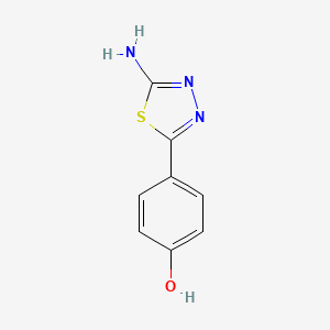 B1268699 4-(5-Amino-1,3,4-thiadiazol-2-yl)phenol CAS No. 59565-53-6