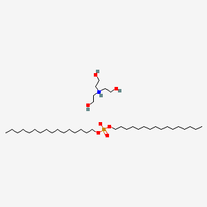 molecular formula C38H82NO7P B12687007 Tris(2-hydroxyethyl)ammonium dihexadecyl phosphate CAS No. 93777-52-7