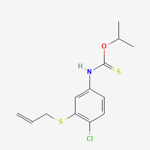 Carbamothioic acid, (4-chloro-3-(2-propenylthio)phenyl)-, O-(1-methylethyl) ester