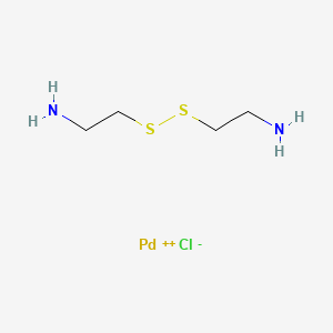 Palladium(1+), chloro(2,2'-dithiobis(ethanamine)-N,N',S)-, (SP-4-2)-