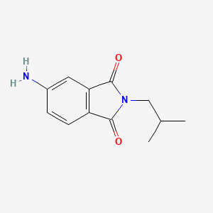 molecular formula C12H14N2O2 B1268710 5-氨基-2-(2-甲基丙基)-1H-异吲哚-1,3(2H)-二酮 CAS No. 305360-15-0