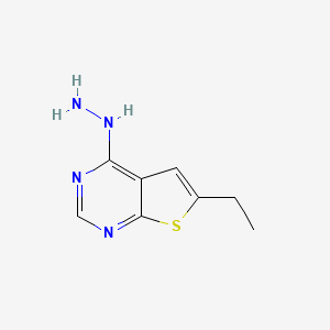 molecular formula C8H10N4S B1268713 6-乙基-4-肼基噻吩并[2,3-d]嘧啶 CAS No. 439692-51-0