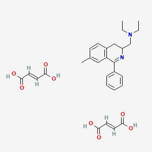 molecular formula C29H34N2O8 B12687144 (E)-but-2-enedioic acid;N-ethyl-N-[(7-methyl-1-phenyl-3,4-dihydroisoquinolin-3-yl)methyl]ethanamine CAS No. 83658-67-7