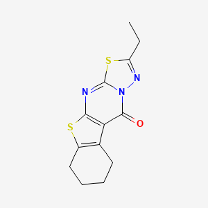 10H-(1)Benzothieno(2,3-d)(1,3,4)thiadiazolo(3,2-a)pyrimidin-10-one, 6,7,8,9-tetrahydro-2-ethyl-