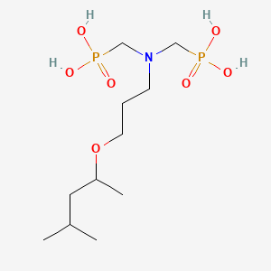 molecular formula C11H27NO7P2 B12687171 [[[3-(1,3-Dimethylbutoxy)propyl]imino]bis(methylene)]bisphosphonic acid CAS No. 93762-22-2