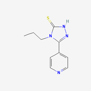 molecular formula C10H12N4S B1268723 4-propyl-5-pyridin-4-yl-4H-1,2,4-triazole-3-thiol CAS No. 90871-45-7