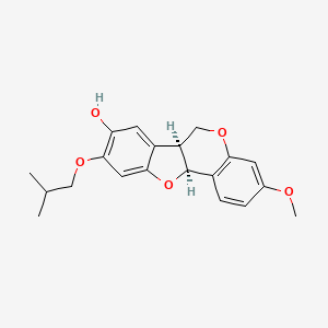 6H-Benzofuro(3,2-c)(1)benzopyran-8-ol, 6a,11a-dihydro-3-methoxy-9-(2-methylpropoxy)-, cis-