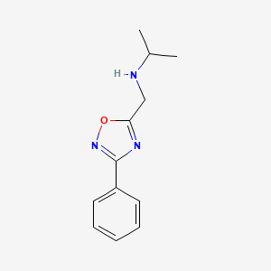 molecular formula C12H15N3O B1268735 N-[(3-苯基-1,2,4-噁二唑-5-基)甲基]-2-丙胺 CAS No. 91643-11-7