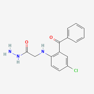 Glycine, N-(2-benzoyl-4-chlorophenyl)-, hydrazide