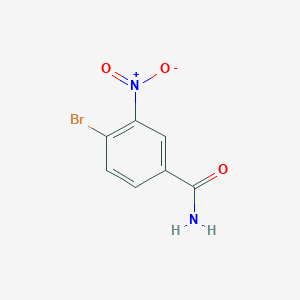 molecular formula C7H5BrN2O3 B1268739 4-溴-3-硝基苯甲酰胺 CAS No. 879-93-6