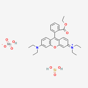 Xanthylium, 3,6-bis(diethylamino)-9-(2-(ethoxycarbonyl)phenyl)-, molybdatesilicate