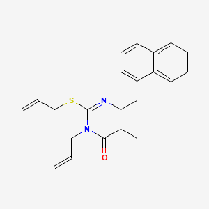 4(3H)-Pyrimidinone, 5-ethyl-6-(1-naphthalenylmethyl)-3-(2-propenyl)-2-(2-propenylthio)-