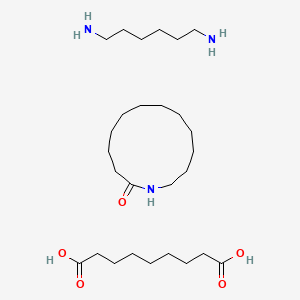 molecular formula C27H55N3O5 B12687423 Azacyclotridecan-2-one;hexane-1,6-diamine;nonanedioic acid CAS No. 153699-73-1