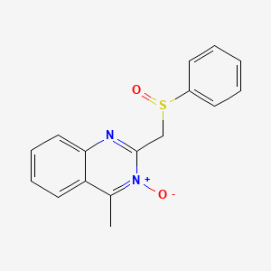 (4-Methyl-3-oxido-2,3-dihydro-2-quinazolinyl)methyl phenyl sulfoxide