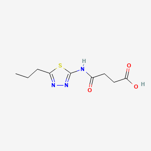 molecular formula C9H13N3O3S B1268743 N-(5-丙基-1,3,4-噻二唑-2-基)琥珀酰胺酸 CAS No. 79888-41-8