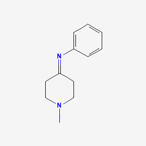 molecular formula C12H16N2 B12687468 N-(1-Methyl-4-piperidylidene)aniline CAS No. 36796-46-0