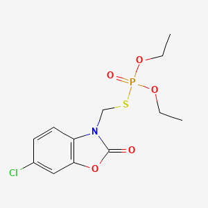 Phosphorothioic acid, S-((6-chloro-2-oxo-3(2H)-benzoxazolyl)methyl) O,O-diethyl ester