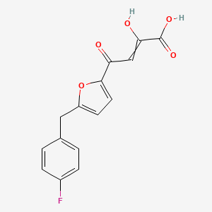 2-Butenoic acid, 4-(5-((4-fluorophenyl)methyl)-2-furanyl)-2-hydroxy-4-oxo-