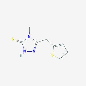 molecular formula C8H9N3S2 B1268754 4-甲基-5-(噻吩-2-基甲基)-4H-1,2,4-三唑-3-硫醇 CAS No. 667435-87-2
