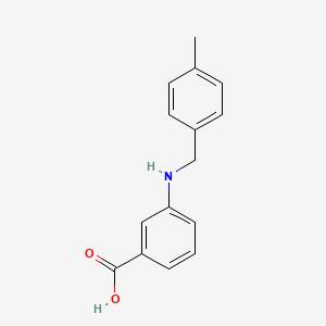 molecular formula C15H15NO2 B1268756 3-[(4-Methylbenzyl)amino]benzoic acid CAS No. 869949-26-8