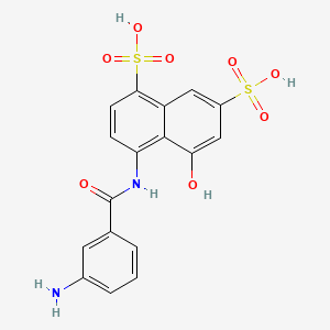 4-((3-Aminobenzoyl)amino)-5-hydroxynaphthalene-1,7-disulphonic acid