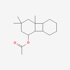 5,5,7-Trimethyltricyclo(6.4.0.02,7)dodec-3-yl acetate