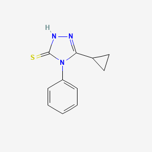 molecular formula C11H11N3S B1268762 5-环丙基-4-苯基-4H-1,2,4-三唑-3-硫醇 CAS No. 733790-54-0