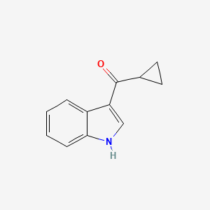 molecular formula C12H11NO B1268763 环丙基(1H-吲哚-3-基)甲酮 CAS No. 675834-79-4