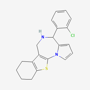 4H-(1)Benzothieno(3,2-f)pyrrolo(1,2-a)(1,4)diazepine, 5,6,7,8,9,10-hexahydro-4-(2-chlorophenyl)-