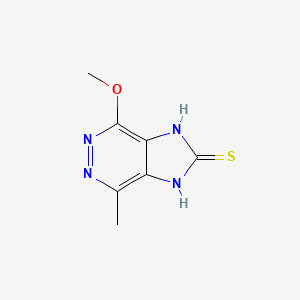 4-Methoxy-7-methyl-1,3-dihydro-2H-imidazo(4,5-d)pyridazine-2-thione