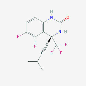 2(1H)-Quinazolinone, 5,6-difluoro-3,4-dihydro-4-(3-methyl-1-butynyl)-4-(trifluoromethyl)-, (4S)-