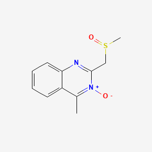 4-Methyl-2-((methylsulfinyl)methyl)-2,3-dihydroquinazoline 3-oxide